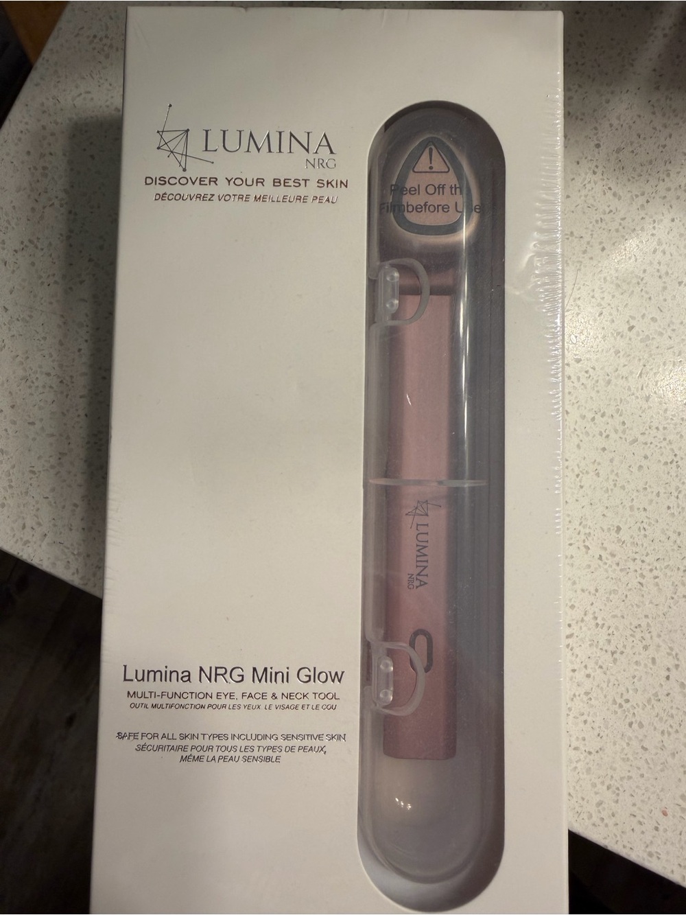 Lumina NRG Mini Glow - Rose Gold Eye, Face & Neck Tool